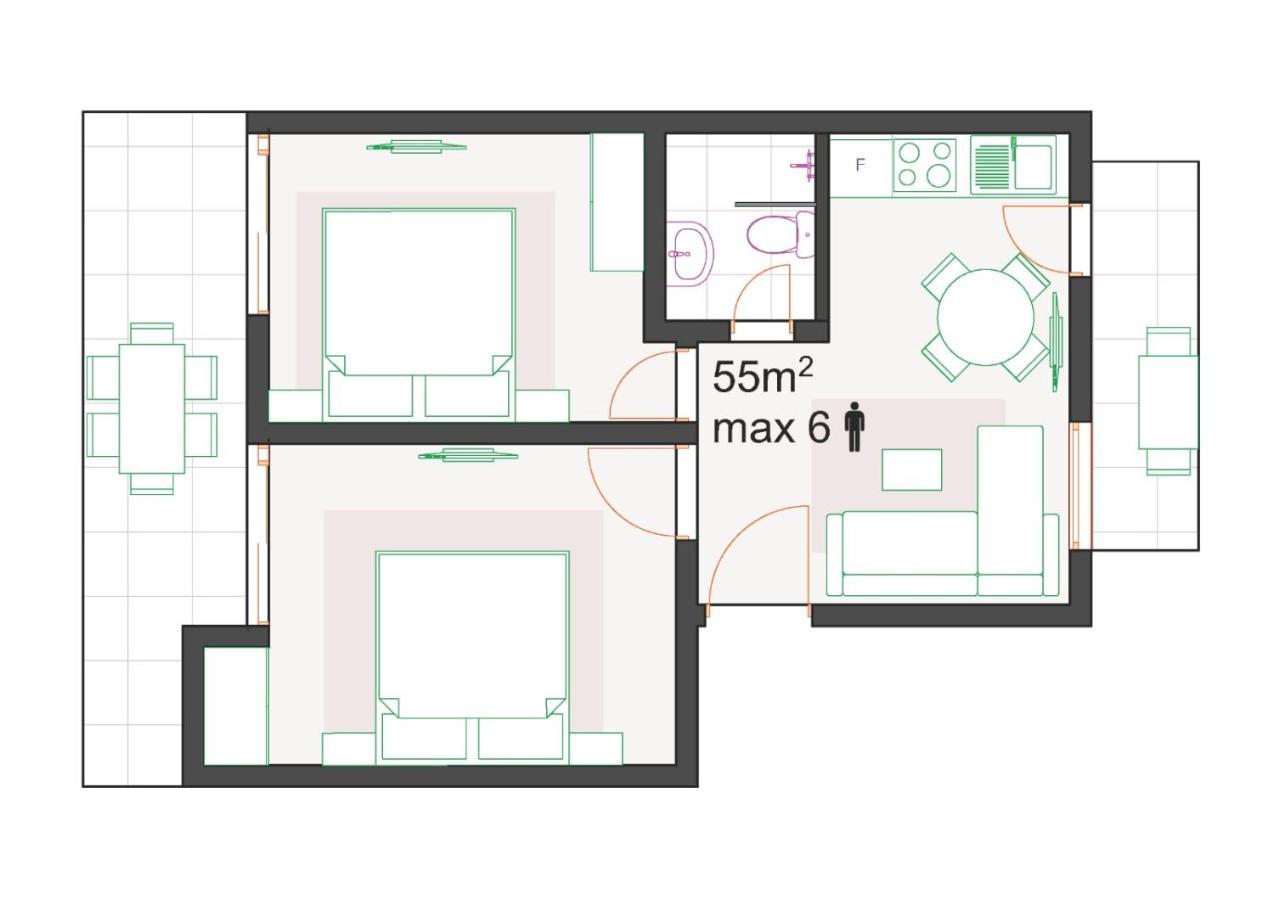 Mago Apartments Nea Kallikrateia ภายนอก รูปภาพ